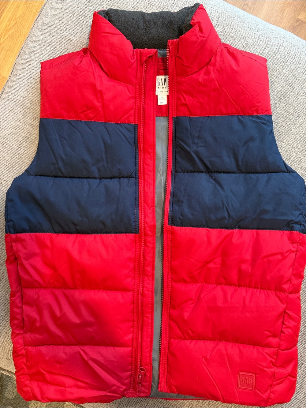 GAP Kids Red and Navy Puffer Vest